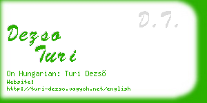 dezso turi business card
