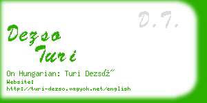 dezso turi business card